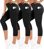 3er Pack Leggings 3/4 mit Taschen (Gr. S bis XXL) für 10,99 € inkl. Prime-Versand (statt 21,00 €)