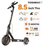 TODIMART N3B Elektro-Scooter mit Abe-Zulassung 350W Motor,36V 7,8Ah