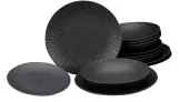 Creatable Tafelservice Vesuvio Black in Schwarz (12-teilig) für 31,95 € inkl. Versand (statt 44,20 €)
