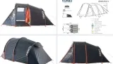 Tambu Tunnelzelt Tambu Abakasa (4 Personen Camping Zelt mit Vorzelt) für 103,99 € inkl. Versand (statt 279,00 €)