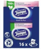 Tempo Feuchte Toilettentücher „Sanft & Pur“ 16 Packungen mit je 42 Tüchern ab 17,09€ (Prime) statt 24,63€