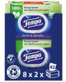 Tempo Feuchte Toilettentücher Sanft & Sensitiv Megapack 16 Packungen mit je 42 Tüchern ab 17,93 € inkl. Prime-Versand