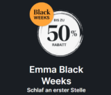 EMMA Black Week: Bis zu 50 % Rabatt auf Matratzen und Betten