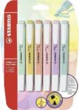 Textmarker – STABILO swing cool Pastel – 6er Pack für 6,60 € inkl. Prime-Versand (statt 9,13 €)