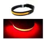 Toozey LED Leuchthalsband Hund mit 3 Beleuchtungsmodi, Einstellbare Länge und USB Aufladbar und Wasserdicht Nylon Leuchtband Hund