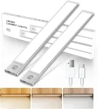 2 Stück Unterbauleuchten (40Cm) Mit Bewegungsmelder Mit 3 Farbmodi Für 12,99 € Inkl. Prime-Versand (Statt 21,00 €)