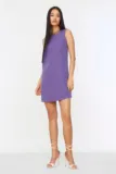 Trendyol Collection Shift Kleid in Lila (Gr. 34 bis 42) für 1,57 € inkl. Versand