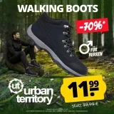 Urban TERRITORY Black Lace Hiker Boot Herren Walking Schuhe (Gr. 40 bis 47)