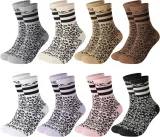 Utensilsto 6 Paare Socken Damen Leopard (Baumwoll Tennissocken)
