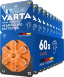 VARTA Hörgerätebatterien Typ 13 orange 60 Stück ab 13,77 € inkl. Prime-Versand