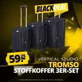 VERTICAL STUDIO Tromso 20 24 28 Stoffkoffer 3er-Set Schwarz + Füllartikel ab 55,01 € inkl. Versand