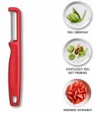 Victorinox Sparschäler „Iota“ (Schäler für Gemüse Obst Zackenschliff)