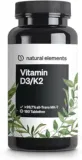 natural elements Vitamin D3 + K2 Depot (180 Tabletten) ab 15,11 € inkl. Prime-Versand