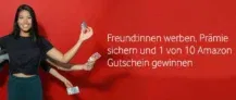 Vodafone Freunde werben Freunde Gewinnspiel (1 x 500 € &  9 x 250 € Amazon Gutschein)