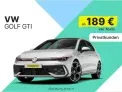 Volkswagen Golf GTI mit 265 PS für 189,00 € / Monat + 1.490,00 € einmalig – LF 0,41 (Privat- und Gewerbekunden)