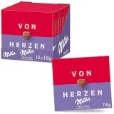 Von Herzen Milka Pralinen aus zarter Alpenmilch Schokolade 10er Pack (10 x 110g) für 17,79 € inkl. Prime-Versand