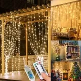 WEARXI Lichterkette 3×3m 300 LED Lichtvorhang 8 Modi (Innen & Außen) für 5,19 € inkl. Prime-Versand (statt 13,00 €)