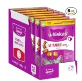 WHISKAS Becher Vitamin E-Xtra Katzensnacks – Leckerli mit extra Vitamin E natürliche Abwehrkräfte (6x50g) ab 5,89 € inkl. Prime-Versand (statt 9,00 €)
