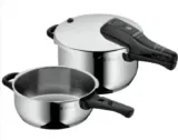 WMF Perfect Schnellkochtopf Set 2-teilig 4,5l + 3,0l (Dampfkochtopf, Edelstahl poliert, 2 Kochstufen) für 73,94 € inkl. Versand (statt 152,95 €)