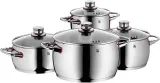 Wmf Quality One Topfset Induktion 4-Teilig Kochtopf Set Mit Glasdeckel Cromargan Edelstahl Poliert Induktions Töpfe Set Unbeschichtet Dampföffnung Für 202,06 € Inkl. Versand (Statt 230,00 €)