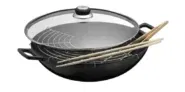 WMF Wok Ø 36 cm Gusseisen mit Glasdeckel für 59,49 € inkl. Versand (statt 78,59 €)