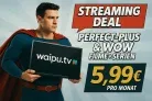 Waipu Streaming  Deal 📺 Perfect-Plus +  WOW Filme + Serien für 5,99€ pro Monat inkl. 290 HD Sender, 4 Streams gleichzeitig & HBO Serien