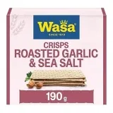 Wasa Tasty Snacks Crisps Roasted Garlic & Sea Salt (190g) ab 1,87 € inkl. Prime-Versand (statt 3,29 €)
