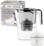 Wasserfilter Kanne Homeside Schwarz Inkl. 1X Kalkfilterkartusche (2.6L) Für 6,90 € Inkl. Prime-Versand (Statt 12,99 €)