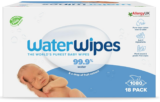 WaterWipes plastikfreie, originale Reinigungstücher für Babys, 1080 Stück (18 Packungen)