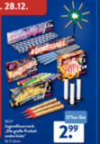 Preisfehler bei Aldi lokal:  Weco Jugendfeuerwerk „Die große Funkelzauberkiste“ 375 Set (8 kg)  für 2,99 €