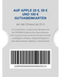 Rewe: 20 Fach Payback Punkte auf Apple Geschenkgutscheine 25 €, 50 € & 100 €