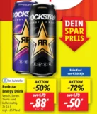 4 x Rockstar Energy Drink bei Lidl für 2,00 € [ 0,50 € pro Dose]