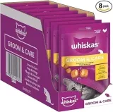 Whiskas Groom & Care Katzensnacks im Portionsbeutel (8 x 45 g) ab 8,25 € inkl. Prime-Versand (statt 11,80 €)