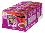 Whiskas Katzenfutter Junior – Klassische Auswahl in Sauce – 48 Beutel à 100g ab 14,95 € inkl. Prime-Versand (statt 18,79 €)