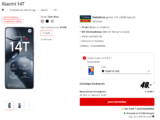 MediaMarkt Tarifwelt: Xiaomi 14T + Xiaomi Redmi Pad SE 8.7 + freenet Vodafone green LTE 20GB für 19,99 € / Monat + 93,94 € einmalig