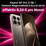 DEINHANDY: Xiaomi 15T Pro (1 TB) + Telekom MagentaMobil S Eco 30 GB 5G für 39,95 € / Monat + 51,89 € einmalig