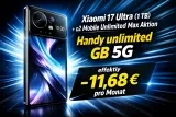 Sparhandy: Xiaomi 17 Ultra (1 Tb) + O2 Mobile Unlimited Max Aktion Handy Unlimited Gb 5G Für 44,99 € / Monat + 346,93 € Einmalig