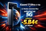 Sparhandy: Xiaomi 17 Ultra (1 TB) + o2 Mobile Unlimited Max unlimited GB 5G für 59,99 € / Monat + 126,93 € einmalig