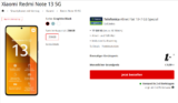 MediaMarkt Tarifwelt: Xiaomi Redmi Note 13 5G + freenet Telefonica Allnet Flat 17 GB 5G für 9,99 € / Monat + einmalig 36,94 €