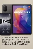 Blau: Xiaomi Redmi Note 14 Pro 5G (256 GB) + Xiaomi Redmi Pad 2 (WiFi) + Blau Allnet M 20 GB 5G für 21,99 € / Monat + 29,99 € einmalig
