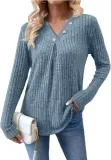 Yageshark Pullover Damen Langarm V-Ausschnitt (3 Farben, Gr. S bis L) für 9,99 € inkl. Prime-Versand (statt 19,99 €)