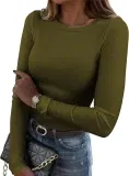 Zeagoo Damen Langarmshirt Slim Fit Basic (11 Farben, Gr. XS bis XXL) für 10,79 € inkl. Prime-Versand (statt 17,99 €)