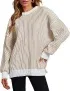 Zeagoo  Damen Strickpullover Oversize (6 Farben, Gr. S bis XXL) für 13,99 € inkl. Prime-Versand (statt 24,99 €)