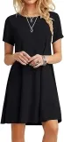 Zeagoo T-Shirt Kleid Knielang (8 Farben, Gr. S bis XXL) für 13,19 € inkl. Prime-Versand (statt 21,99 €)