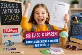 Zeugnisaktion 2026 – diese 17 Gratis-Aktionen, Gutscheine und Rabatte lohnen sich für Schüler