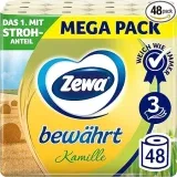 Zewa Papier bewährt KamilleToilettenpapier mit Strohanteil (3x 16 Rollen Gelb 3-lagig) ab 17,52 € inkl. Prime-Versand (statt 30,00 €)