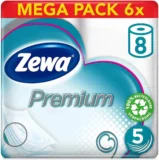 Zewa Premium Toilettenpapier 5-lagig 6er Pack (6x je 8 Rollen x 110 Blatt) ab 19,37 € inkl. Prime-Versand (statt 42,65 €)🧻