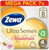Zewa Toilettenpapier trocken Ultra Senses 4 Lagig (Mandelmilch) (7 x 8 Rollen) ab 14,68€ (Prime)