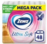 Zewa ultra soft Toilettenpapier, extra weiches WC-Papier 4-lagig 48 Rollen (3 x 16 Rollen) für 18,69 € inkl. Prime-Versand