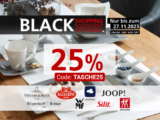Zurbrüggen Black Shopping Week: 25 % Rabatt auf alles was in die Zurbrüggen Tasche passt
